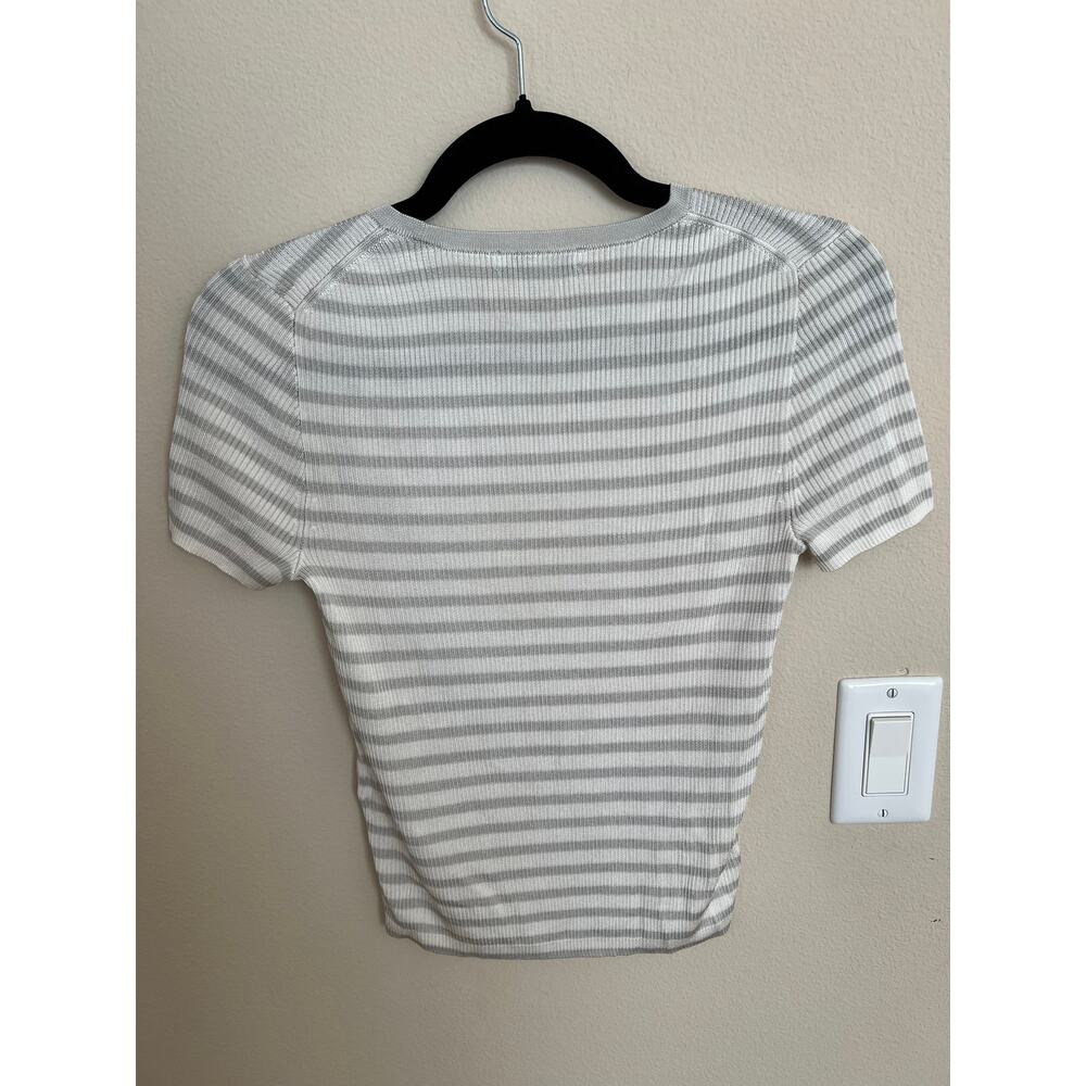 Madewell Micro-Rib Sweater Short-Sleeve Shirt - Picture 5 of 8